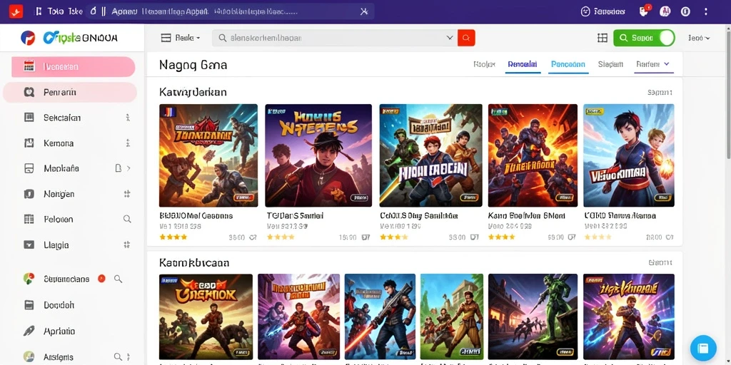 Tampilan awal game yang menarik perhatian.