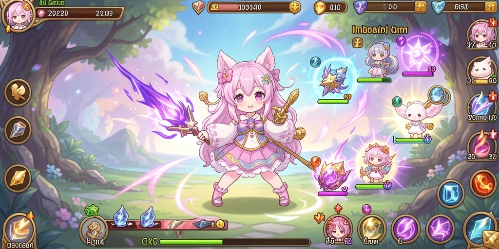Tampilan awal game yang menarik dan penuh warna.